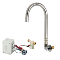 SOGOPTIC electronic faucet: battery-operated high brass swan neck